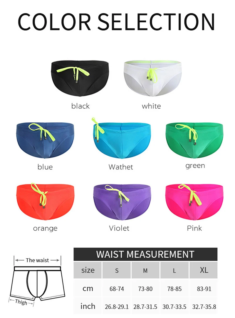 New Mens Board Shorts Swimsuit Briefs Male Sexy Swimming Bikini Shorts Men Surf Board Beach Surfing Swim Trunks 6