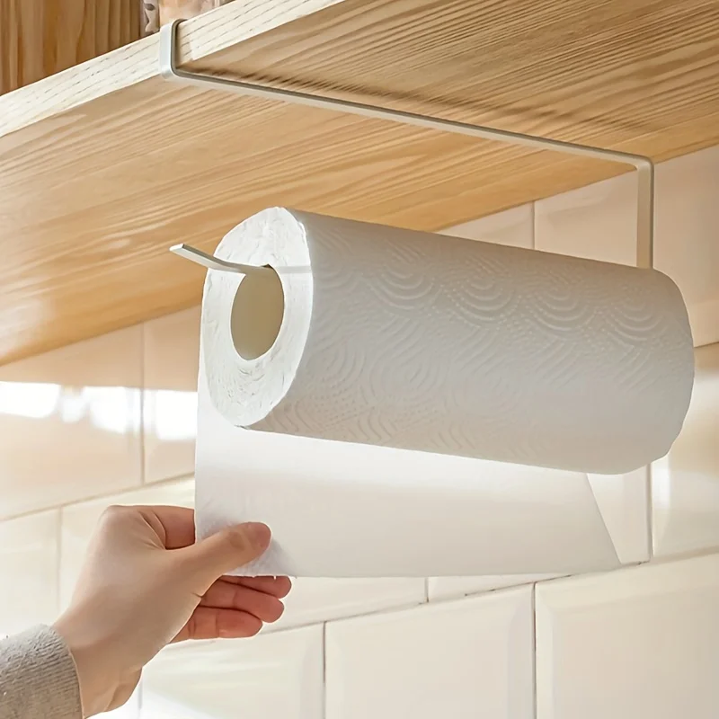 Stainless Steel Under-cabinet Tissue Rack Kitchen Towel Holder kitchen storage rack wall mounted organizer cabinet organizer shelves under sink storage rack under sink organizer