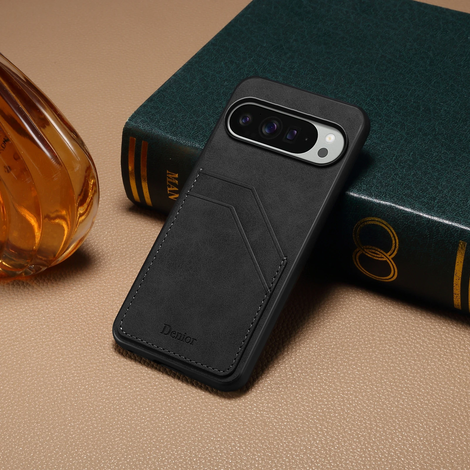 Luxury Retro Wallet Phone Case Card Holder PU Leather Back Cover