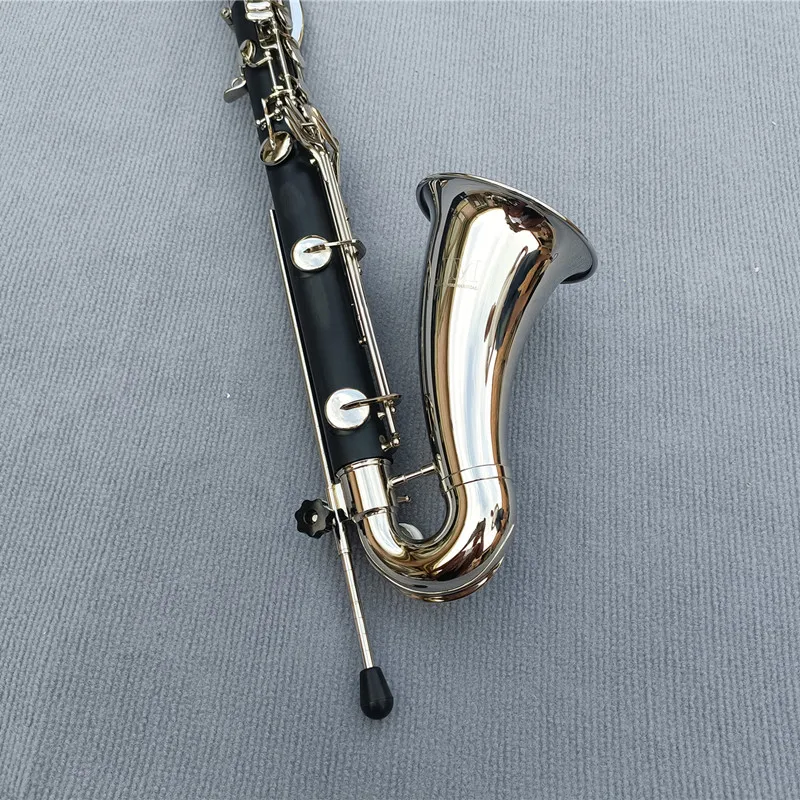 Bass Clarinet Bb Clarinet Drop B Tuning Black Tube Silvering Keys Musical Instrument