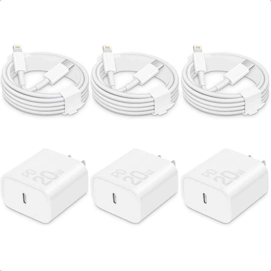 Fast Charging 20W USBC iPhone Charger with 6 Ft Cord