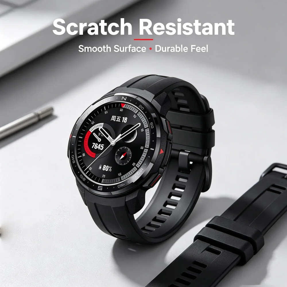 Silicone Sport Strap for Huawei Honor GS Pro – Soft and Durable Wristband Accessory for Smartwatch
