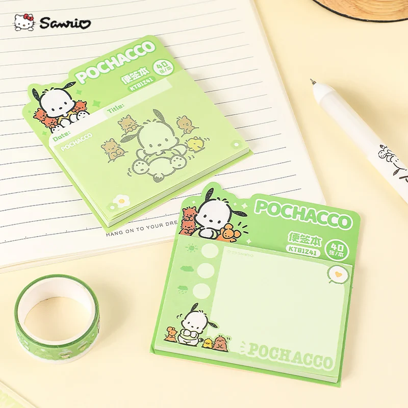

2/4PCS Cartoon Sanrio Portable Notepad Kawaii Pachacco Anime Tabs Paper Mini Notebook Paper Stationery School Office Supplies