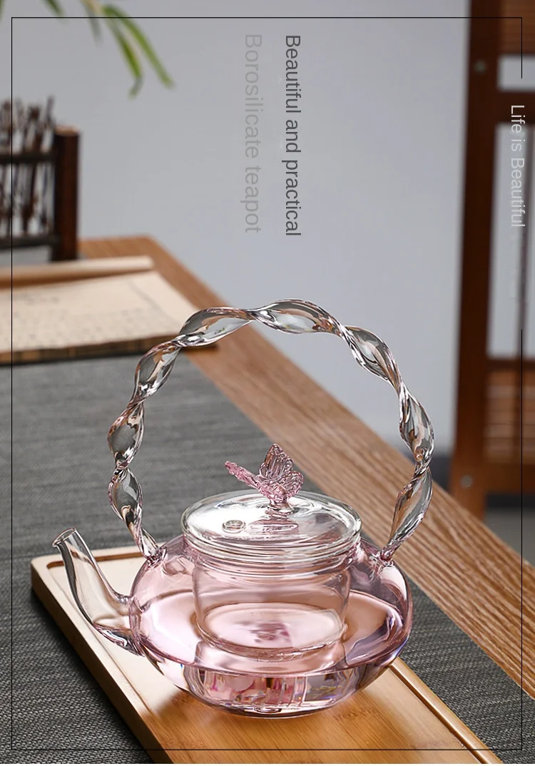 Title 3, Hochwertige Teekanne aus Borosilikatglas mit ge...