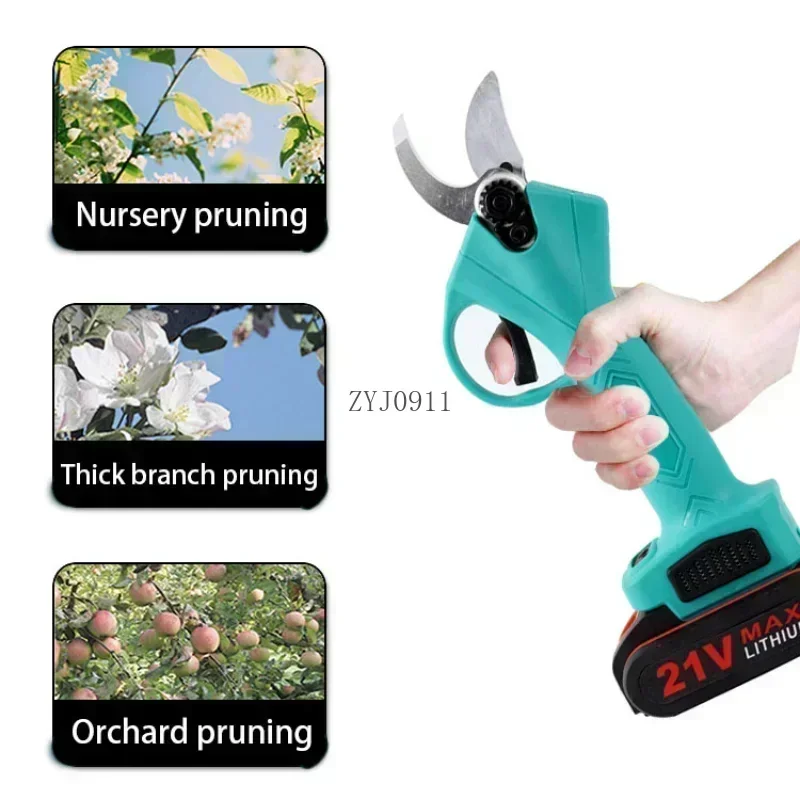 :48V 88V Cordless Trimmer Fruit Tree Bonsai Trimming Electric Branch Cutting Machine Garden Electric Scissors Household Trimmer 6