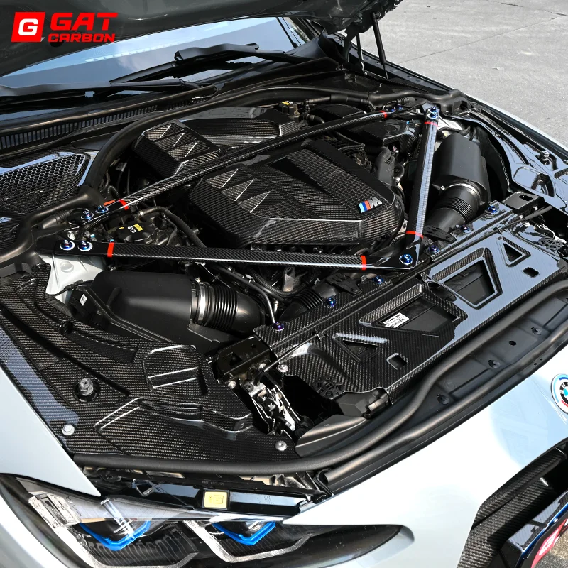 Dry Carbon Fiber Engine Strut Bar For BMW G80 M3 G82 G83 M4 G87 M2 Hood Engine Tripod