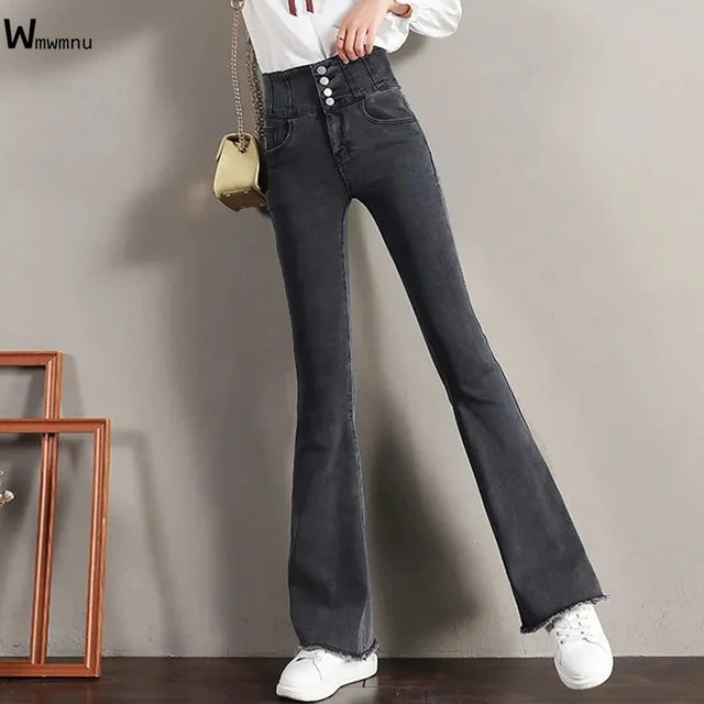 Style Bell Bottom Jeans 2021  Light Washed Bell Bottom Jeans - Woman  Fashion Jean - Aliexpress