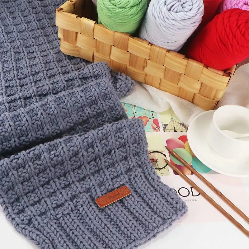 500g Milk Cotton Yarn 5pcs/Lot Soft Handmade Lover Yarn 8 Stands Thick Line Knitting Cotton Thread for DIY Scarf Sweater Hats 6