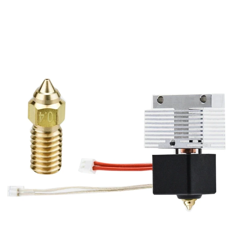 

Комплект латунных насадок для 3D-принтера Hotend + 0,4 мм для Elegoo Нептуна 4, нагревательный блок, термисторный экструдер для NP4, легкая установка