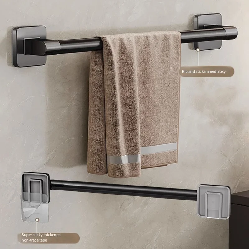 Storage Rack Towel Rack Bathroom Storage Shelf Storage Shelf Bathroom Accessories Floating Shelves Towel Rack Bathroom Accessories No Punching Required Floating Wall Shelf Organizer Items Organizers Shelves Hardware Fixture