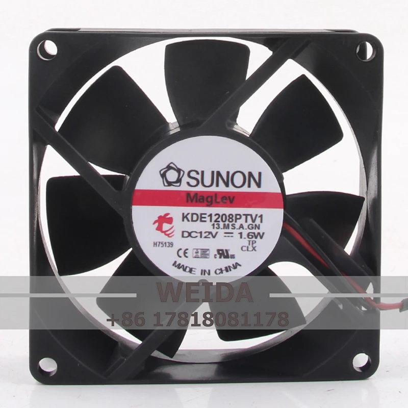 

Case Fan for SUNON KDE1208PTV1 80x80x25MM 12V 1.6W 8025 Super Silent Chassis High Airflow Cooling Fan