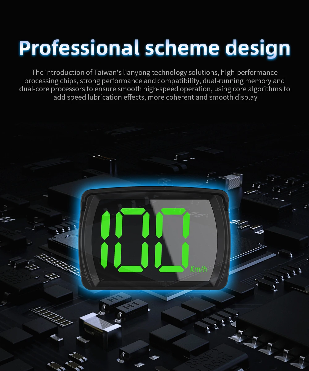 Y03 Smart GPS Tachometer Plug-and-Play KM/H MPH Digitaler Geschwindigkeitsmesser mit LED-Großanzeige Auto-Elektronikteil – Detail 7