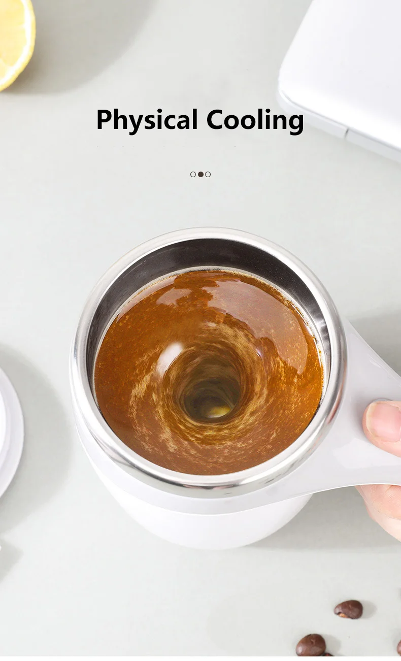 Automatic Mixing Cup Stainless Steel Electric Magnetic Rotating Coffee Cup Electric Coffee Mug