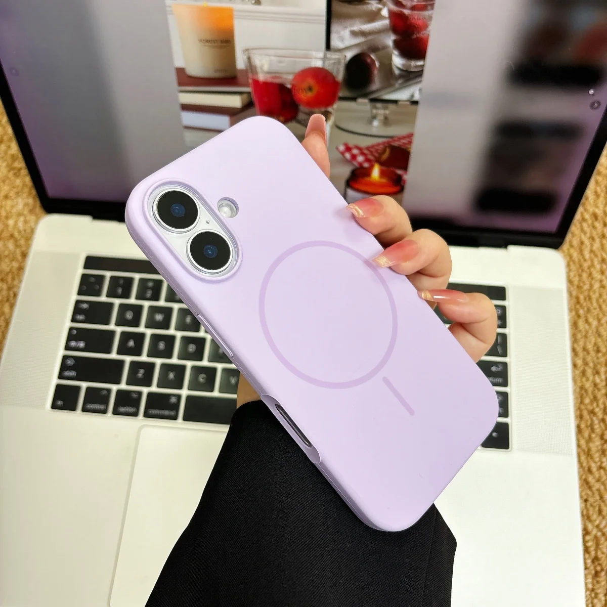 Vibrant Silicone Fluorescent Phone Case with Magsafe Compatibility