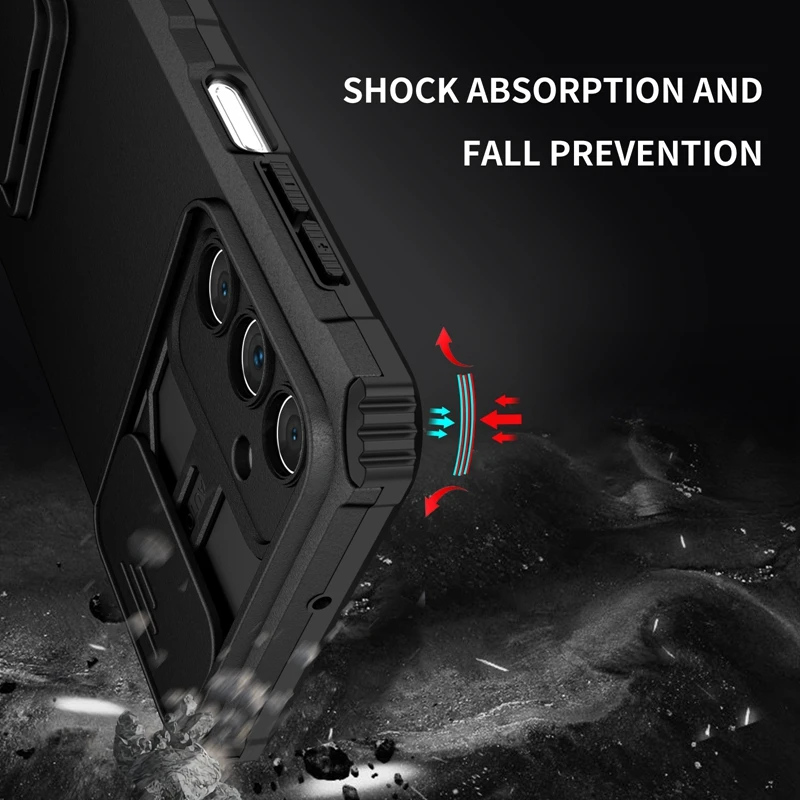 Durable Shockproof Armor Back Cover with Stand Holder and Bracket