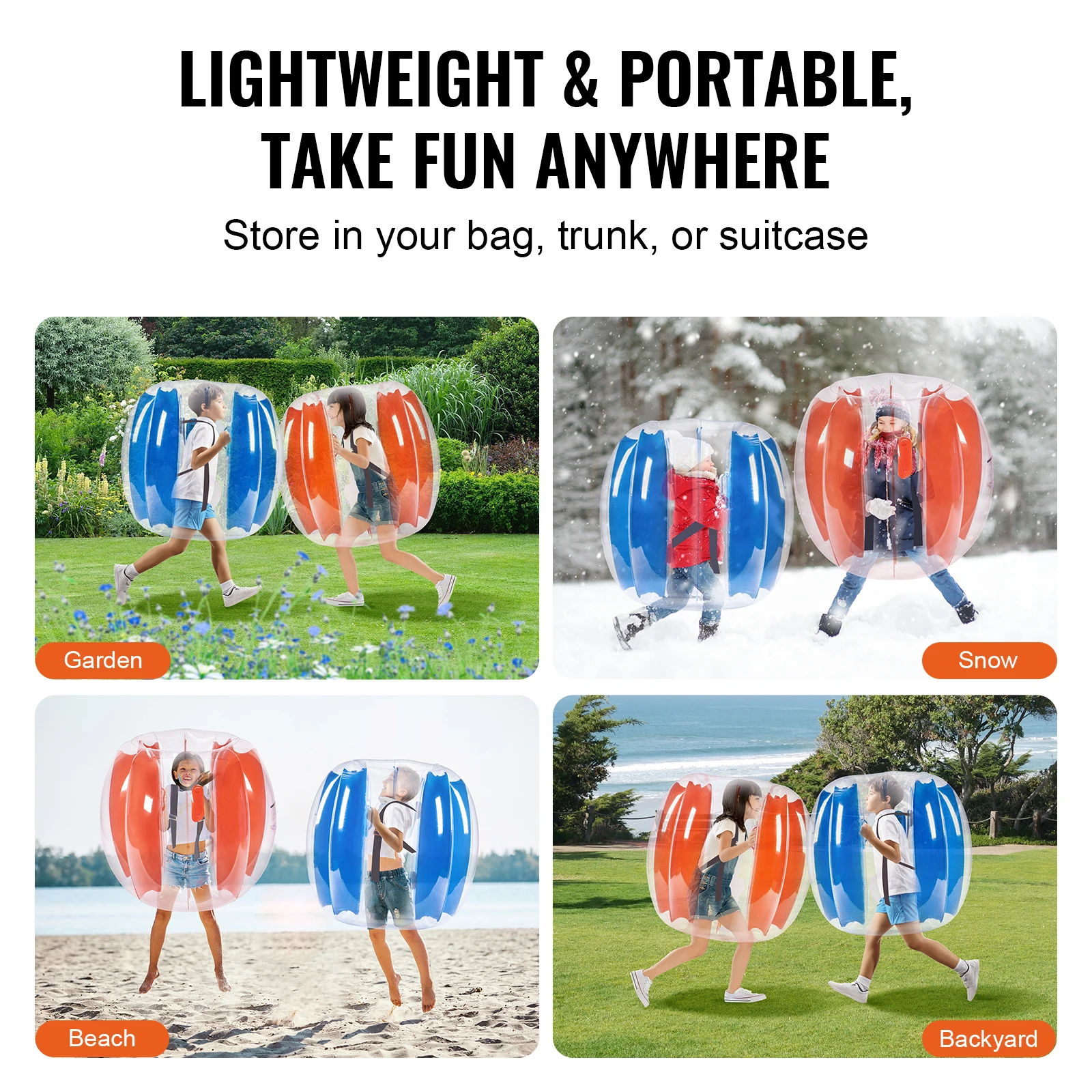 Inflatable PVC Bumper Balls for Kids and Teens Outdoor Play