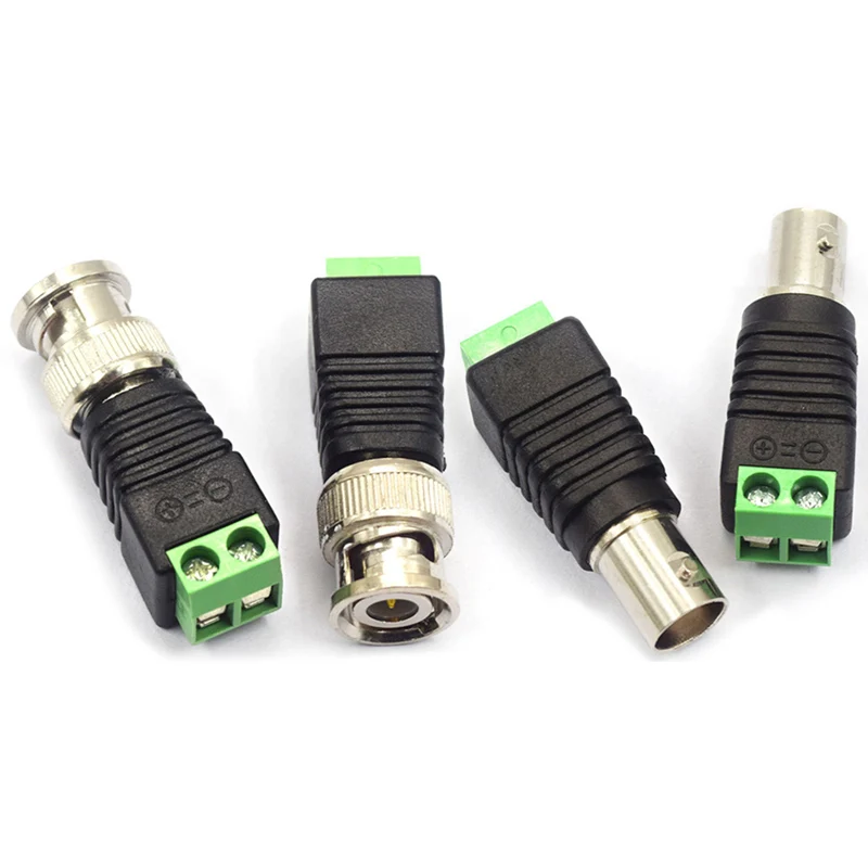 Evertech 50 pcs Cat5/6 to BNC Coaxial Connector Female Screw Terminal