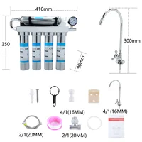 เครื่องกรองน้ําอัลตร้าฟิลเตรชันในครัวเรือนพร้อมแตะสแตนเลสเครื่องดื่มโดยตรงเครื่องกรองน้ําระบบกรองน้ํา 6