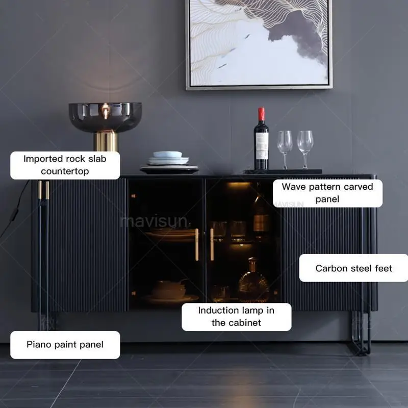 Dining Room Sideboard Table Light Luxury Home Restaurant Storage Cabinet Modern Minimalist Living Room Wine Cabinet Furniture
