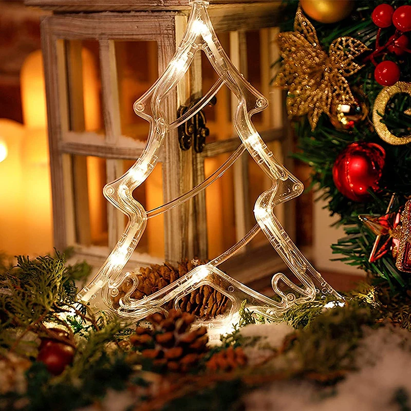 Christmas Suction Cup Light Window Backdrop Decoration LED String Light For Indoor Home Bedroom Wedding Party New Year 2022 2023