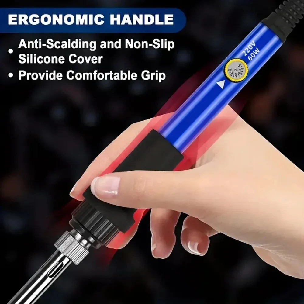 7-piece Adjustable Temperature Electric Soldering Iron Set 220V 60W