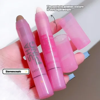 Heallor 3D Facial Shaping Contour Pen Cream Makeup Highlight Stick High Gloss Brightening Natural Nose Shadow Repair Facial Flat - Thumbnail 6