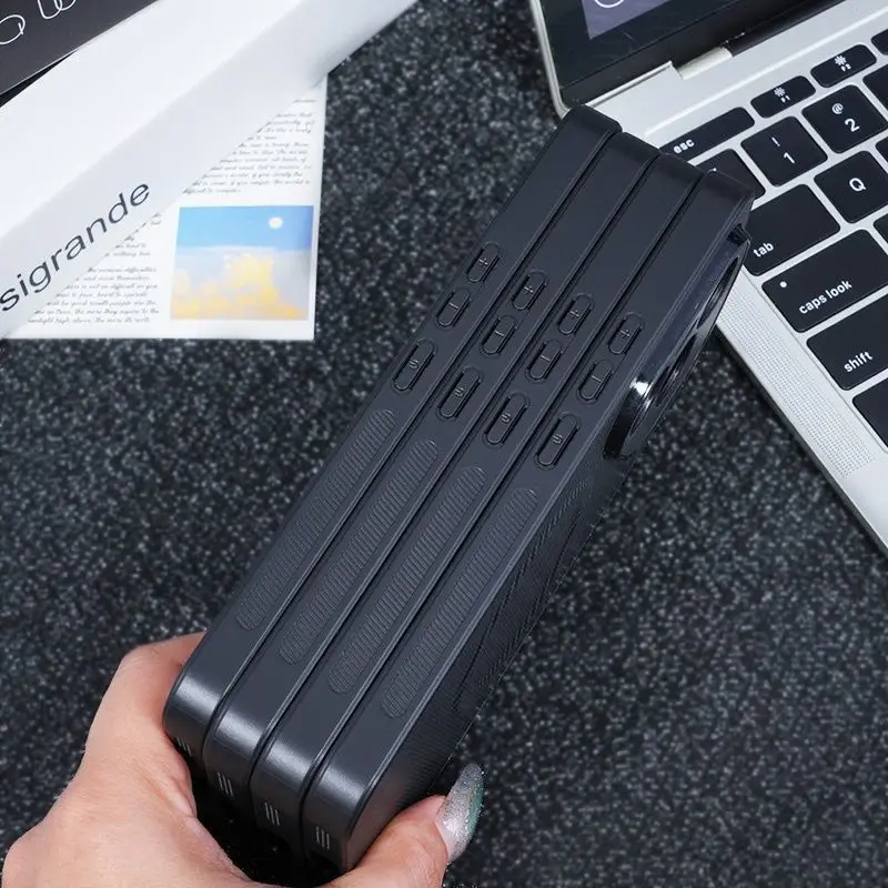 Premium Carbon Fiber Textured Leather Magnetic Shockproof Case with Ultra-Thin Design