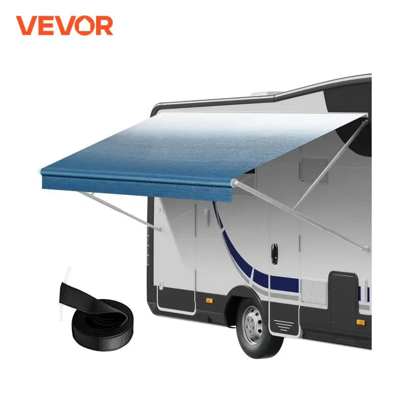 VEVOR RV Awning Fabric Replacement 20'2" Fabric Length for 21' Awning Heavy Duty 3-Ply 16oz PVC Camper Waterproof