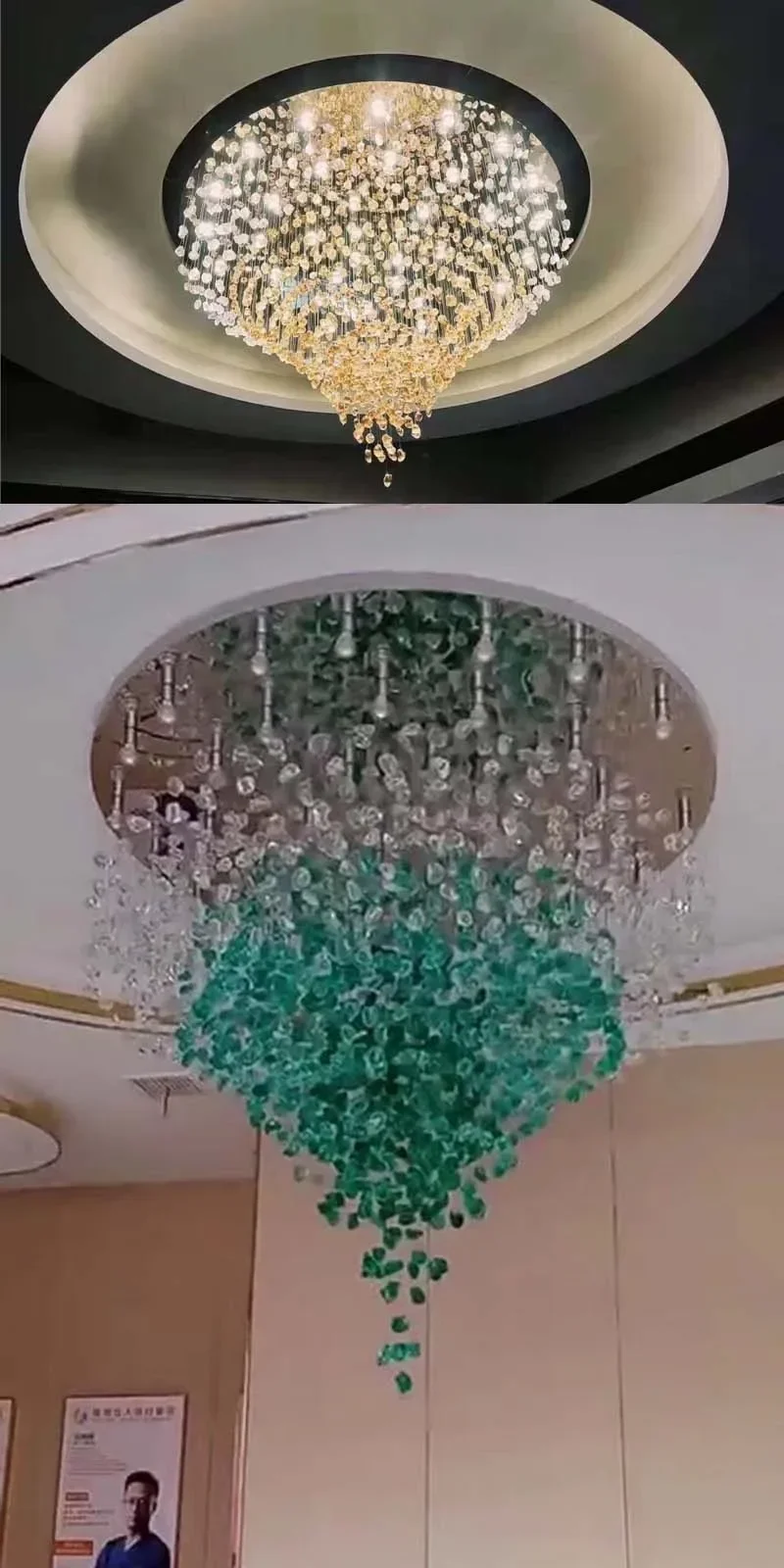 Large Luxury Crystal LED Chandelier Image 5