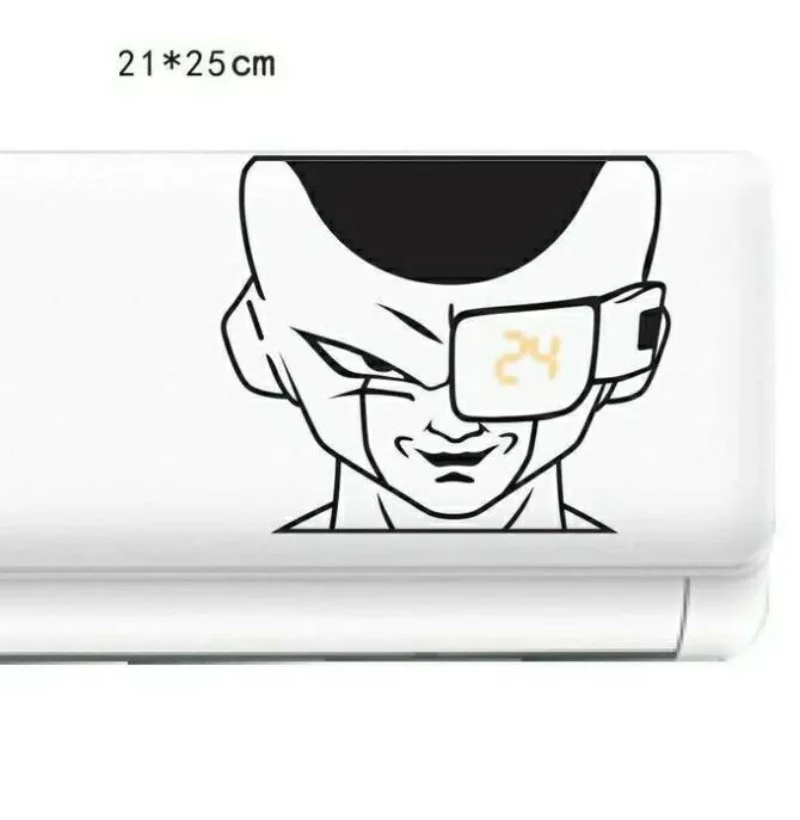 Dragon Ball Car Sticker Vegeta Cartoon Animation Air Conditioner Sticker Paper Decorative Black White Cool Waterproof