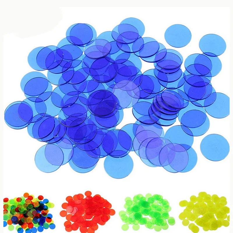 

100 pcs/set 19mm Poker piece Plastic Sheet Board Game Wholesale 24 Kinds Colors Round Opacification/Transparent Coins