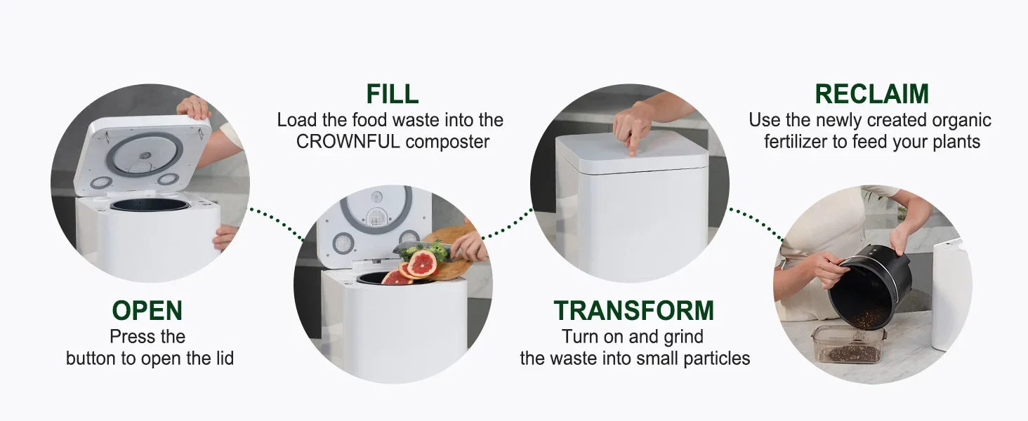 ODM supported Smart Waste Kitchen Composter for Nutrient fertilizer Turn Food Waste to Compost garbage disposals 22 ODM supported Smart Waste Kitchen Composter for Nutrient fertilizer Turn Food Waste to Compost garbage disposals 15