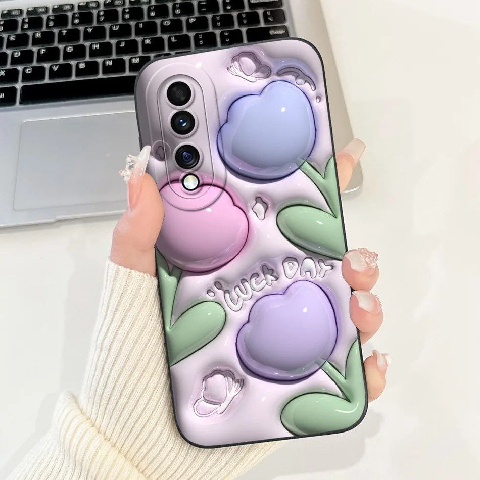 Cute Panda & Rabbit Cartoon Soft Silicone Shockproof Case - Fits Select Honor Models