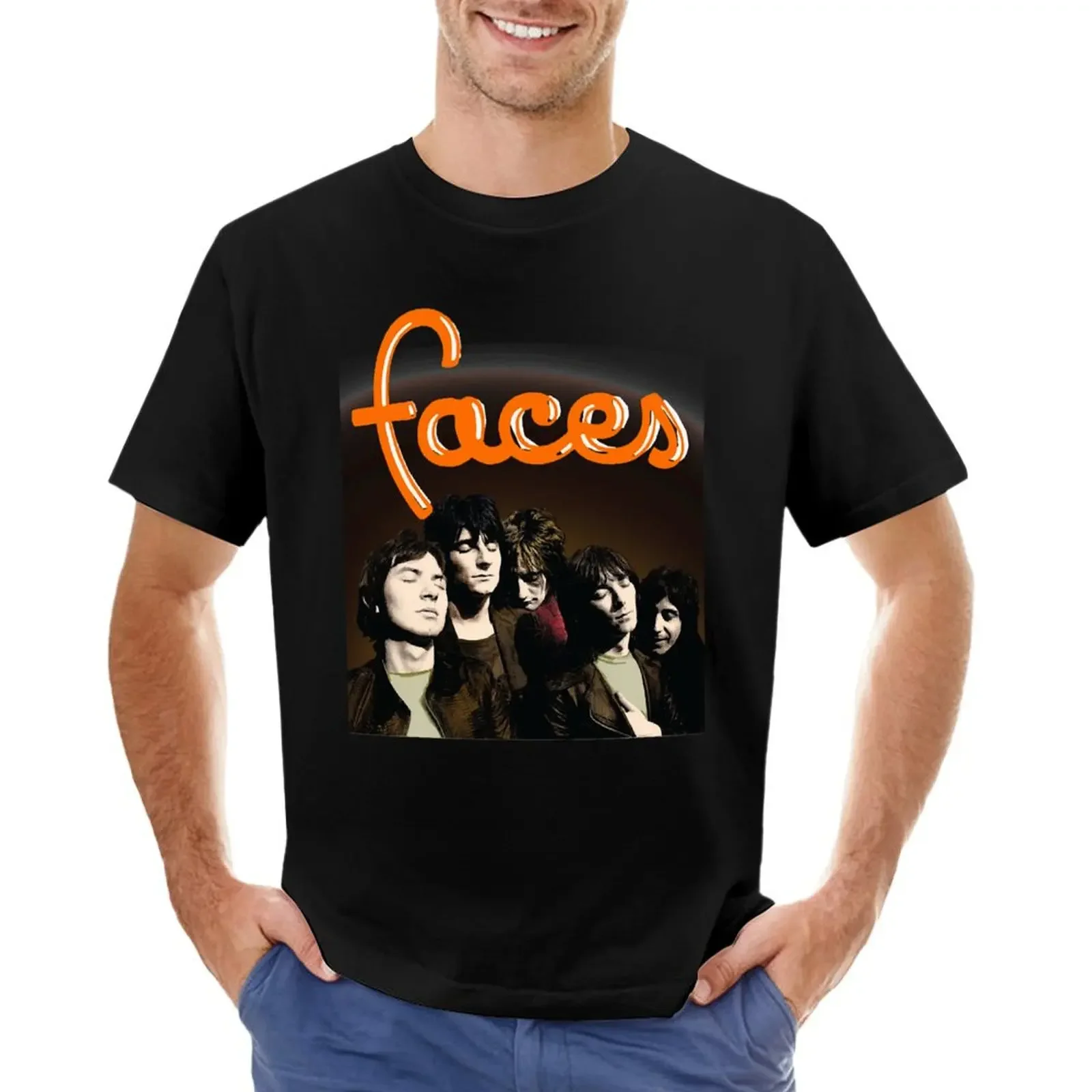

Faces T-shirt customs design your own graphics aesthetic clothes boys whites Short sleeve tee men