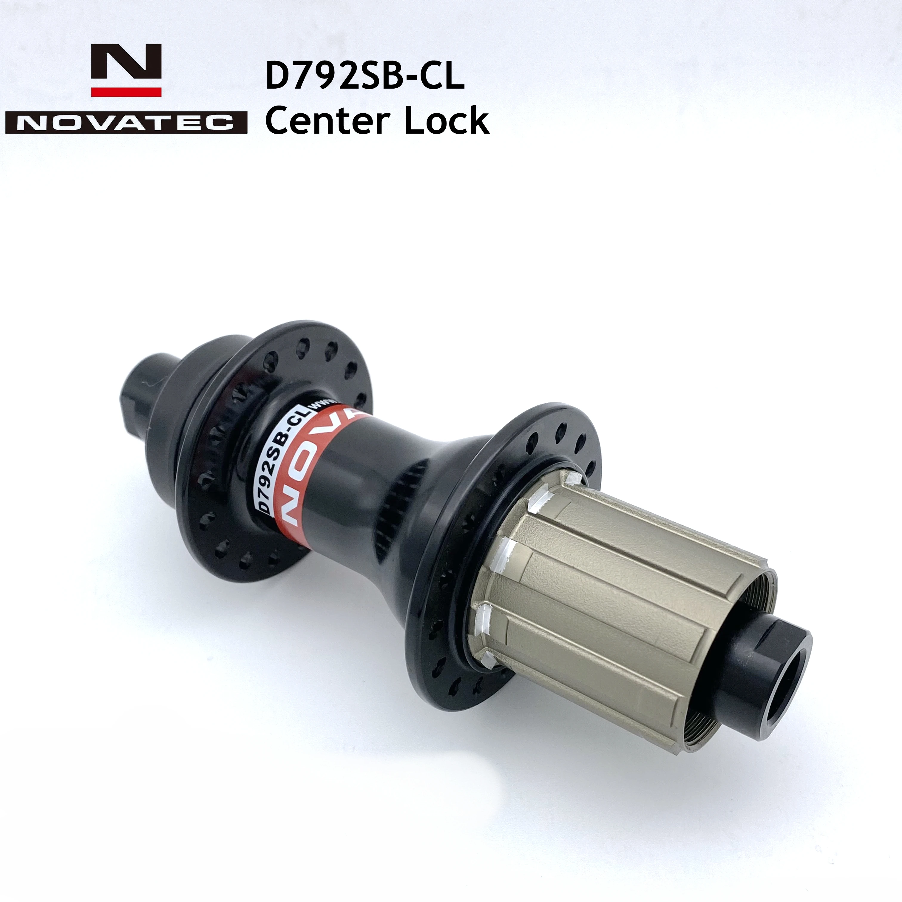 Novatec D792Sb-Cl Road/Mtb Blocco Centrale Freno A Disco J-Bend Hub Posteriore Qr/12Mm Cube Freehub Hg Xd Xdr