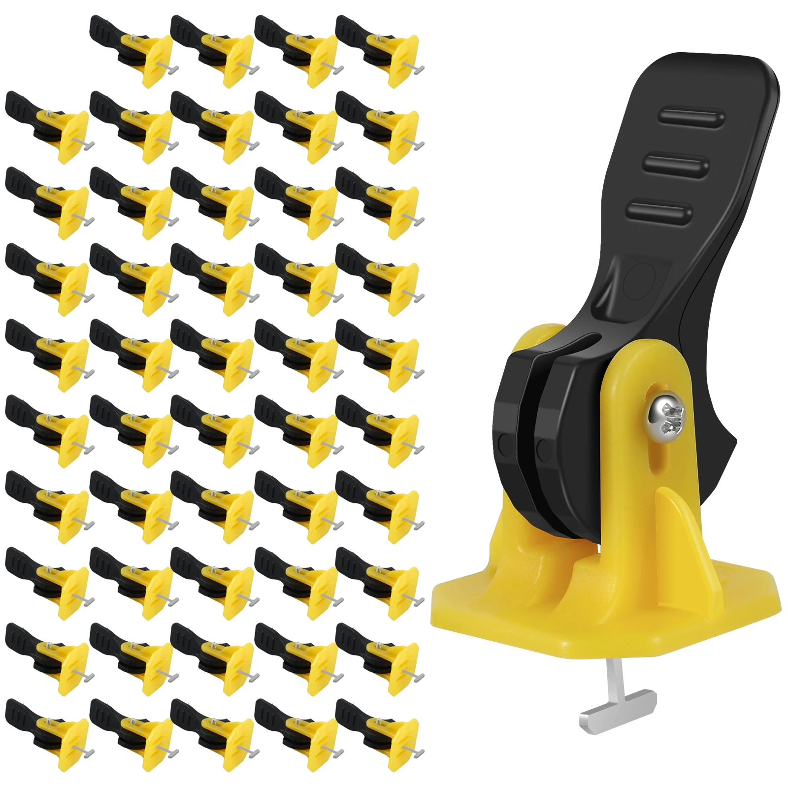

50Pcs Tile Leveling Tool Reusable Tile Positioning Leveler Plastic Wall and Floor Tile Leveling System Tile Leveler Adjuster