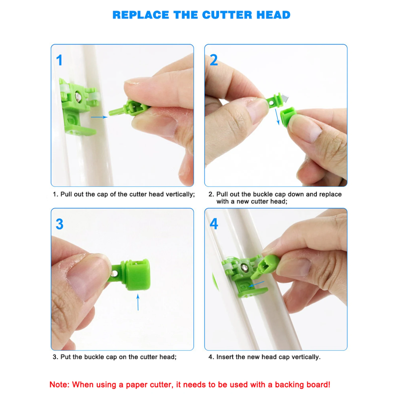 Circular Paper Cutter Rotary Circle Cutter Manual Round Cutting Tool Paper Trimmer Scrapbooking Tool with Replacement