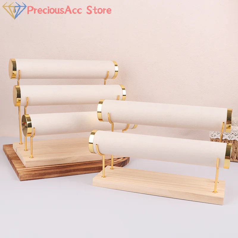 1/2/3-Layer Jewelry Display Stand Wooden Jewelry Bracelet Watch Display Holder For Women Men Ideal Choice For Gifts