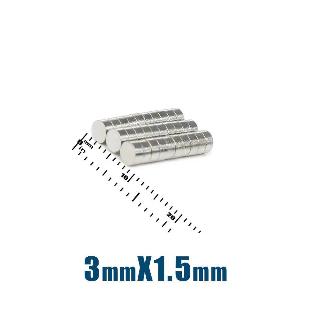 

200/500/1000/2000PCS Small Round 3x1.5mm Powerful Magnets Super Strong N35 Permanent Magnet Neodymium Magnet