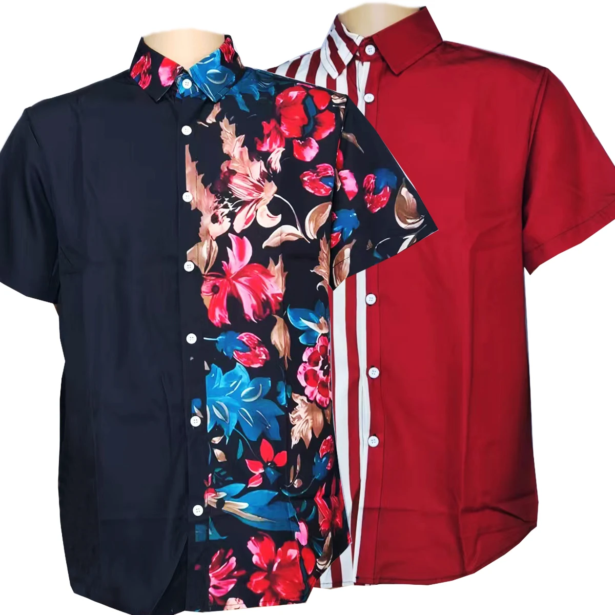 

HDDHDHH Brand Men's 3D Printed New High Quality Hawaiian Baroque Short Sleeve Men Shirt Polo