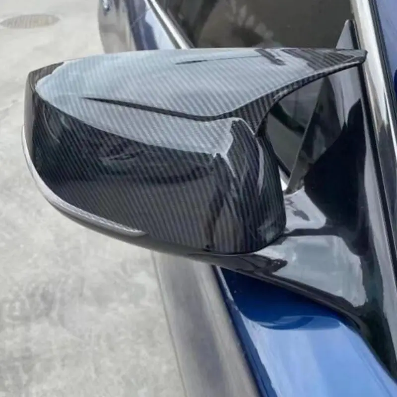 Carbon Fiber Look M3 Style Side Mirror Cover Caps – For Infiniti Q50 Q60 2014-2021 – Pair, ABS Plastic
