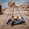 Circular Family Hammock Bed & Stand/Hanging Chair/Porch Swing Garden Deck Lawn Patio Portable & Sturdy Perfect Home & Camping 5
