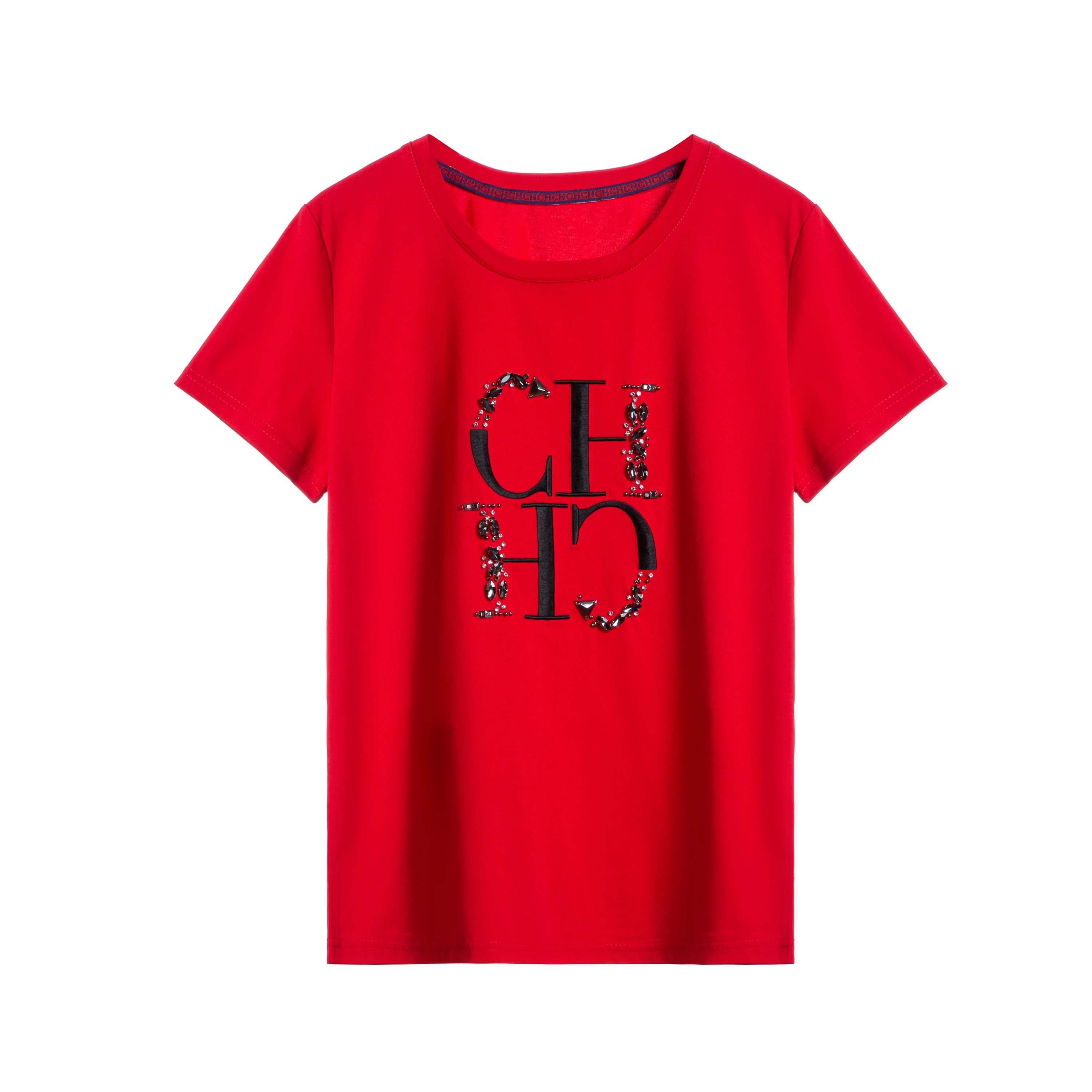 CHCH 2024 New Women's Summer T-shirt Short Sleeve Heavy