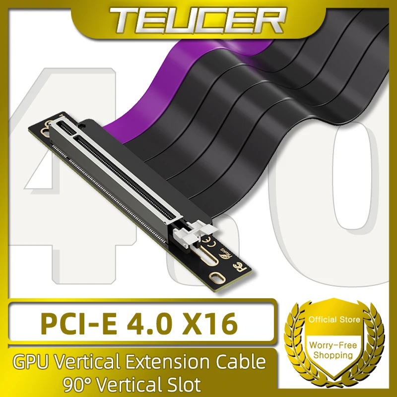 TEUCER GP-16 PCI-E 4.0 X16 Riser Cable 90° GPU Extension