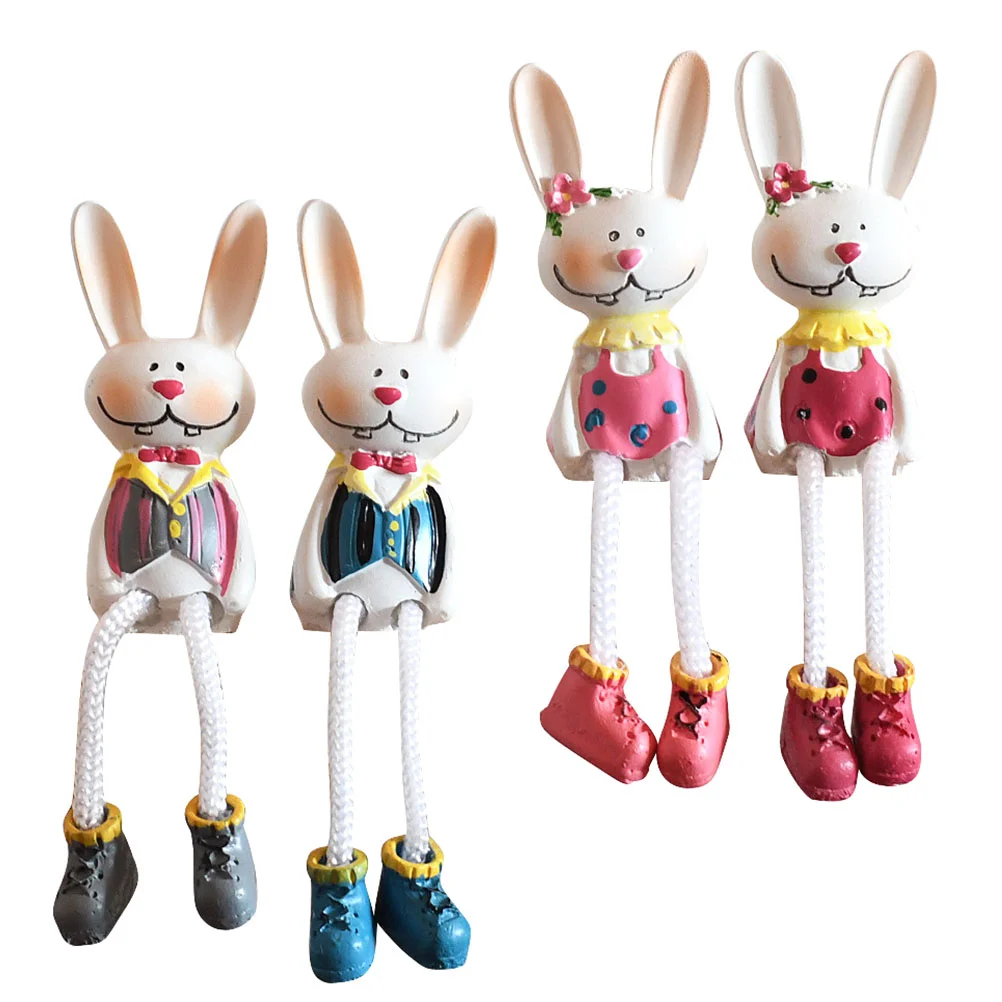 

Bunny Dolls Adornment Desktop Resin Artware Decorative Ornaments for Home