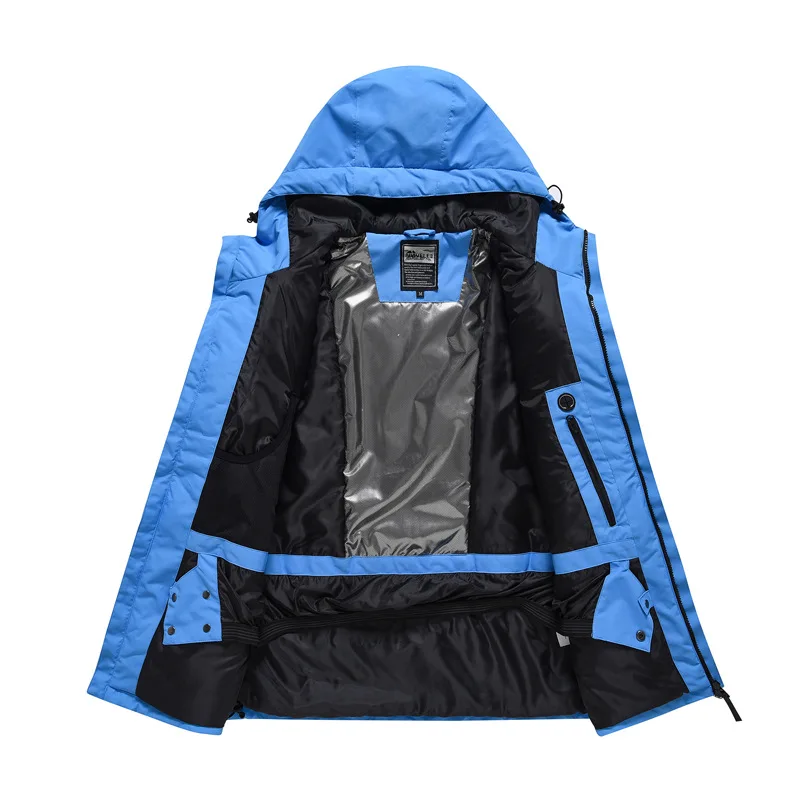 Waterproof Couple Unisex Leisure Snow Coat Outdoor Sports Warm Cotton Linning Breathable Warm Ski Jacket for Men and Women