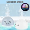 Baby bathroom flashlight water jet whale electric toy Water reaction flash Kid bathing rechargeable toy is not easy to water toy 1