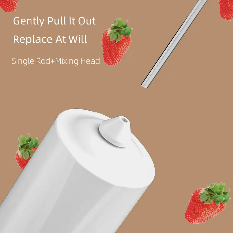 Electric Coffee Milk Frother,Mini Quick Whip Foam Maker,USB Rechargeable Household Egg Beater,High Speed Drink Mixer,Cream Stir 4