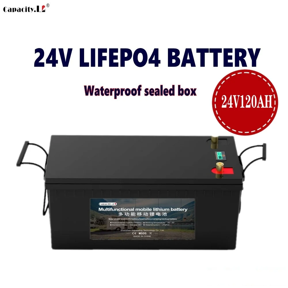 24v 120ah Lifepo4 Battery Pack 100ah Rv Solar Battery Lithium Rechargeable Battery For Outdoor