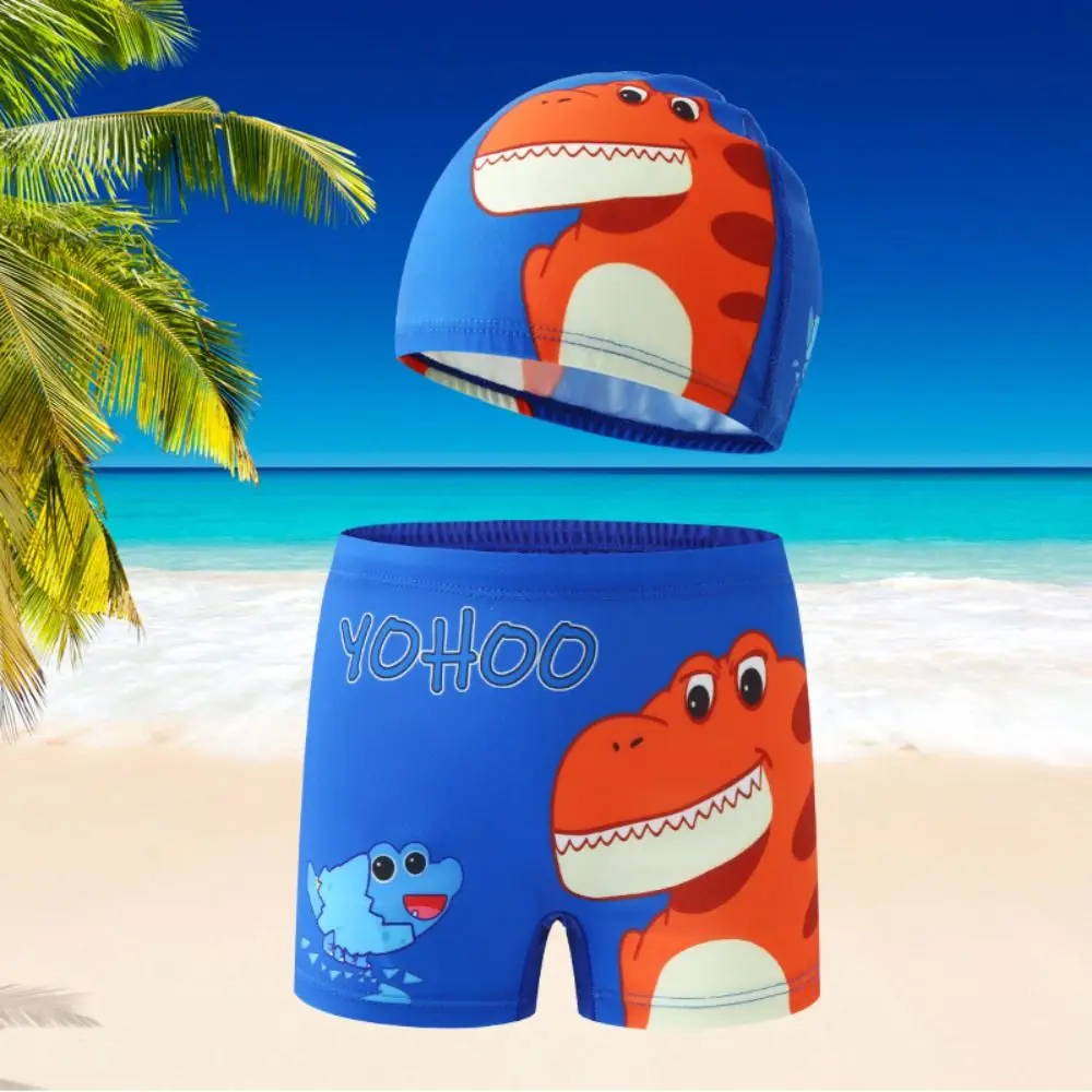 Children Movement Outfit Euro Boys Swimming Trunks Dinosaur Portable Kids Swimwear Cartoon 1-7Years Kids Swimsuit Beach